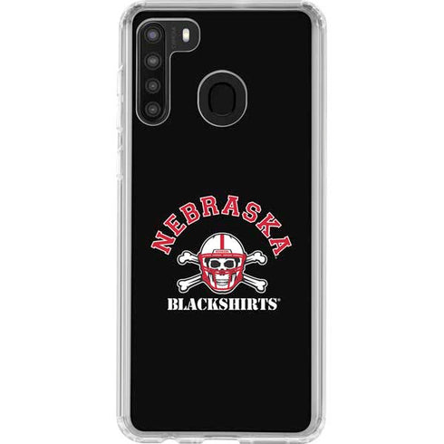 University of Nebraska Blackshirts Galaxy A21 Clear Case