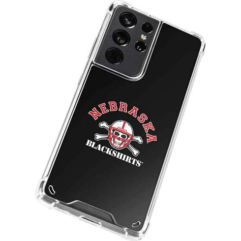 University of Nebraska Blackshirts Galaxy S21 Ultra 5G Clear Case