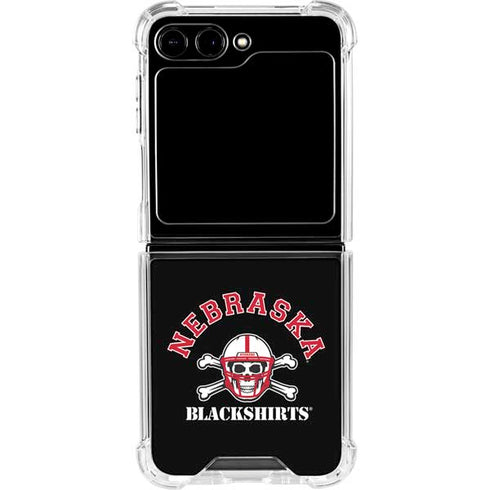 University of Nebraska Blackshirts Galaxy Z Flip5 5G Clear Case