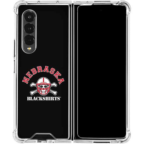 University of Nebraska Blackshirts Galaxy Z Fold4 5G Clear Case