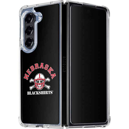 University of Nebraska Blackshirts Galaxy Z Fold5 5G Clear Case