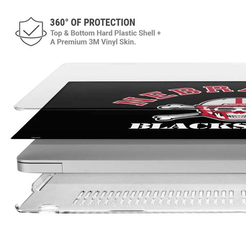 University of Nebraska Blackshirts MacBook Air 15in (2023-2025) Case plus Skin
