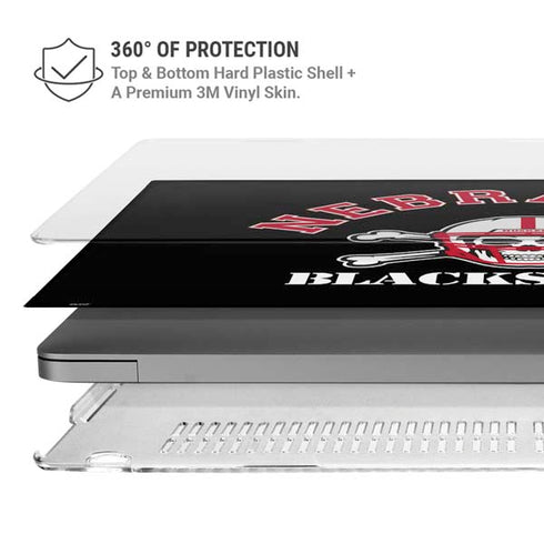 University of Nebraska Blackshirts MacBook Pro 16in (2021-25) Case plus Skin