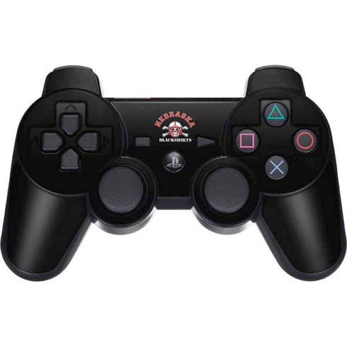 University of Nebraska Blackshirts PS3 Dual Shock wireless controller Skin