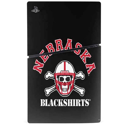 University of Nebraska Blackshirts PS5 Slim Disk Console Skin