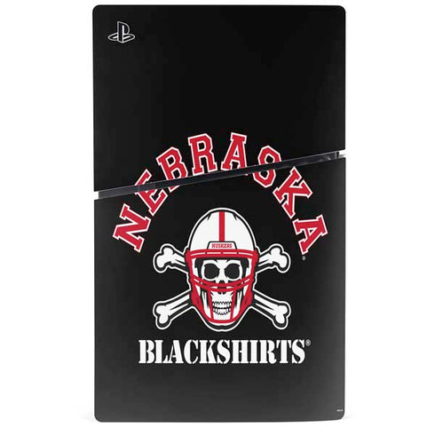 University of Nebraska Blackshirts PS5 Slim Digital Edition Console Skin
