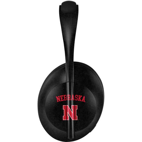 University of Nebraska Collegiate Text Black Bose Noise Cancelling Headphones 700 Skin