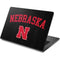 University of Nebraska Collegiate Text Black Dell Chromebook Skin