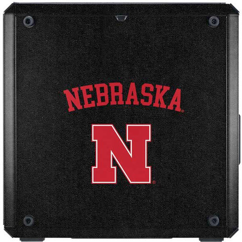 University of Nebraska Collegiate Text Black Cooler Master MasterBox Q300L Mini Tower Skin