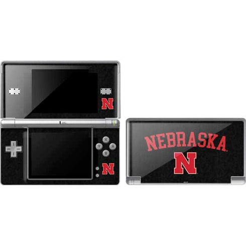 University of Nebraska Collegiate Text Black DS Lite Skin