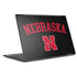 University of Nebraska Collegiate Text Black HP Envy Skin