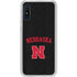 University of Nebraska Collegiate Text Black Galaxy A10e Clear Case