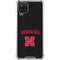 University of Nebraska Collegiate Text Black Galaxy A12 Clear Case