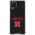 University of Nebraska Collegiate Text Black Galaxy A12 Clear Case