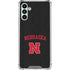University of Nebraska Collegiate Text Black Galaxy A13 5G Clear Case