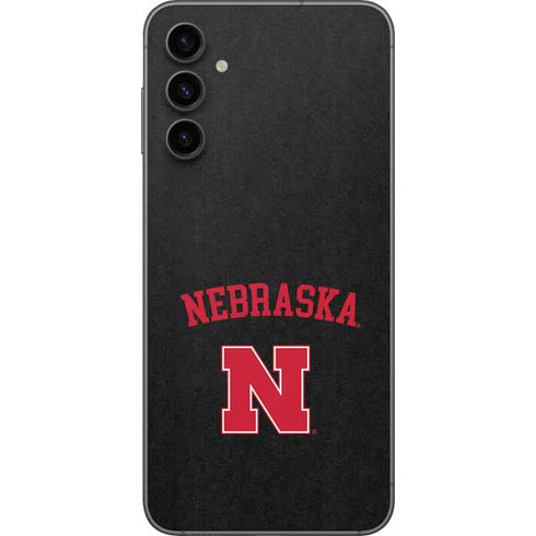 University of Nebraska Collegiate Text Black Galaxy A14 5G Skin