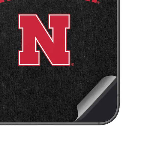 University of Nebraska Collegiate Text Black Galaxy A14 5G Skin