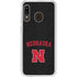 University of Nebraska Collegiate Text Black Galaxy A20 Clear Case