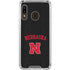 University of Nebraska Collegiate Text Black Galaxy A30 Clear Case