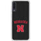 University of Nebraska Collegiate Text Black Galaxy A50 Clear Case