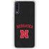 University of Nebraska Collegiate Text Black Galaxy A50 Clear Case