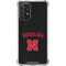 University of Nebraska Collegiate Text Black Galaxy A72 5G Clear Case
