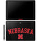 University of Nebraska Collegiate Text Black Galaxy Book 12in Skin