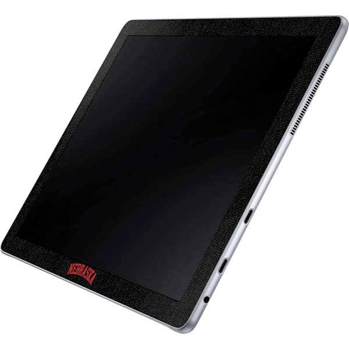University of Nebraska Collegiate Text Black Galaxy Book 12in Skin