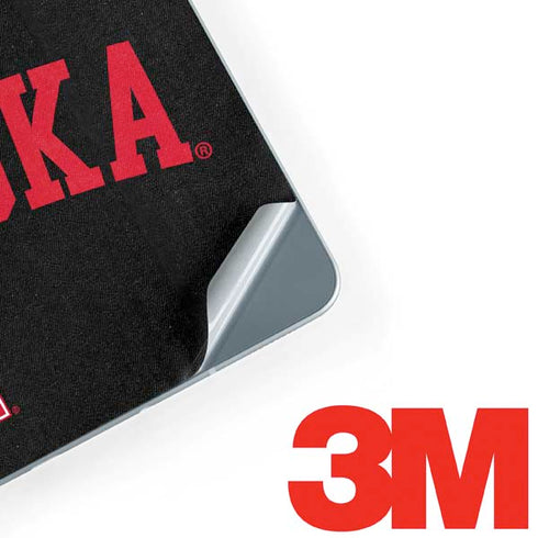 University of Nebraska Collegiate Text Black Galaxy Book 12in Skin