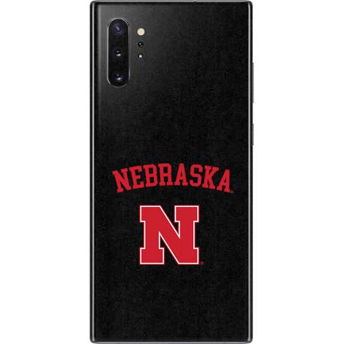 University of Nebraska Collegiate Text Black Galaxy Note 10 Plus Skin