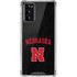 University of Nebraska Collegiate Text Black Galaxy Note20 5G Clear Case