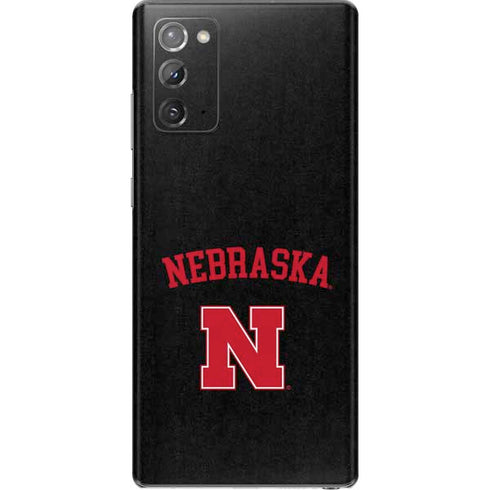 University of Nebraska Collegiate Text Black Galaxy Note20 5G Skin