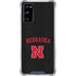 University of Nebraska Collegiate Text Black Galaxy S20 FE Clear Case