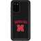 University of Nebraska Collegiate Text Black Galaxy S20 Plus Waterproof Case