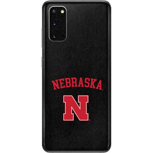 University of Nebraska Collegiate Text Black Galaxy S20 Skin