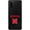 University of Nebraska Collegiate Text Black Galaxy S20 Skin