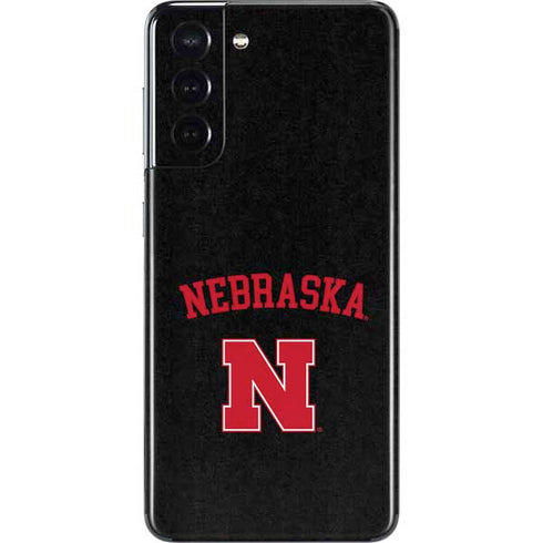 University of Nebraska Collegiate Text Black Galaxy S21 5G Skin