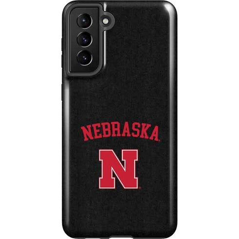 University of Nebraska Collegiate Text Black Galaxy S21 Plus 5G Pro Case
