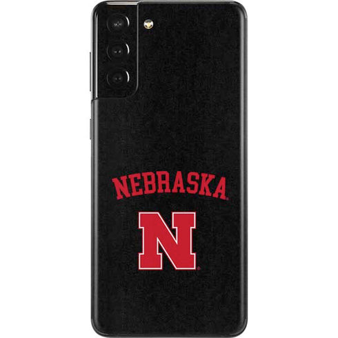 University of Nebraska Collegiate Text Black Galaxy S21 Plus 5G Skin