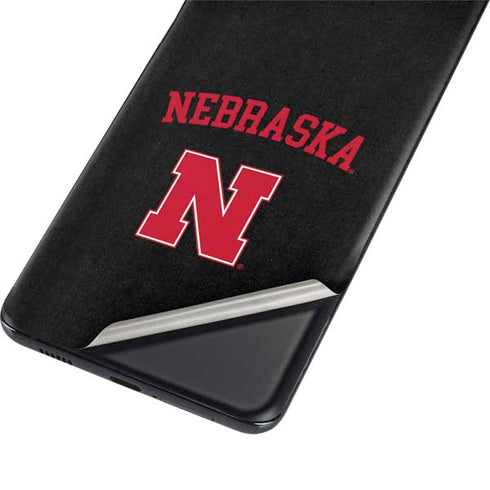 University of Nebraska Collegiate Text Black Galaxy S21 Ultra 5G Skin