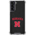 University of Nebraska Collegiate Text Black Galaxy S22 Clear Case