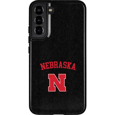 University of Nebraska Collegiate Text Black Galaxy S22 Plus Pro Case