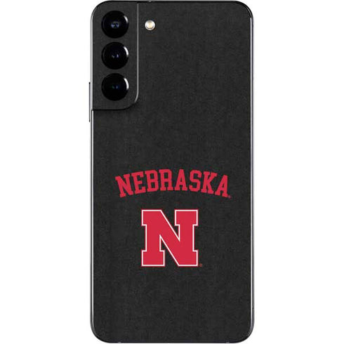 University of Nebraska Collegiate Text Black Galaxy S22 Plus Skin
