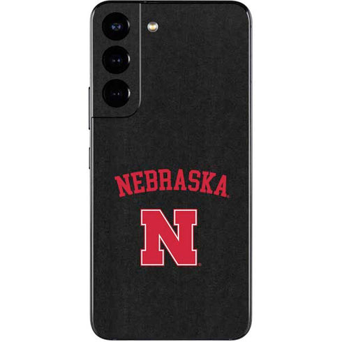 University of Nebraska Collegiate Text Black Galaxy S22 Skin