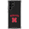 University of Nebraska Collegiate Text Black Galaxy S22 Ultra Clear Case