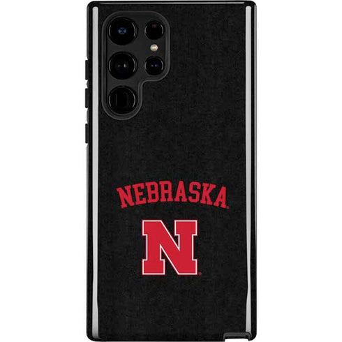 University of Nebraska Collegiate Text Black Galaxy S22 Ultra Pro Case