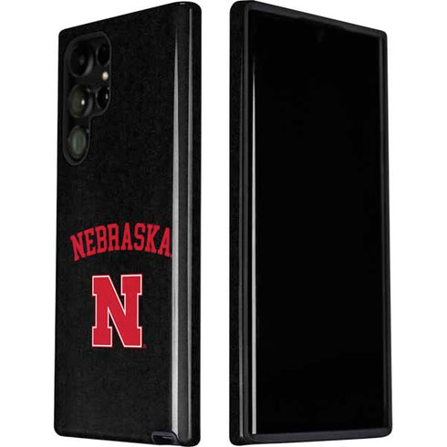 University of Nebraska Collegiate Text Black Galaxy S22 Ultra Pro Case