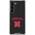 University of Nebraska Collegiate Text Black Galaxy S23 Clear Case