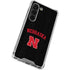University of Nebraska Collegiate Text Black Galaxy S23 Clear Case