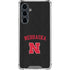 University of Nebraska Collegiate Text Black Galaxy S23 FE Clear Case